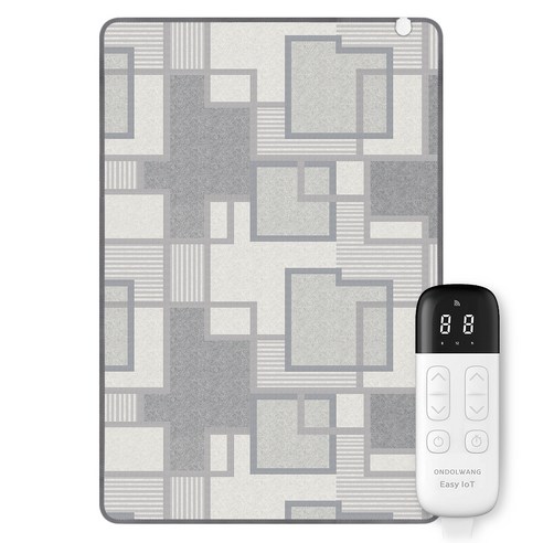 온돌왕 한일메디칼 IoT 탄소 모노륨매트 전기장판 모던그레이 CEL-480W, 6~7인용(270 x 183 cm)