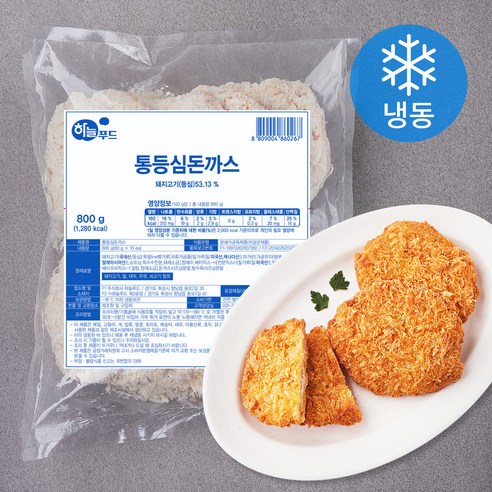 하늘푸드 통등심돈까스 10개입 (냉동), 800g, 1개