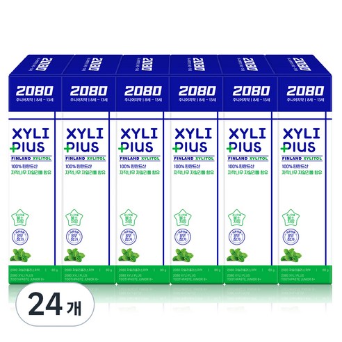 2080 주니어 자일리 플러스 치약, 80g, 24개