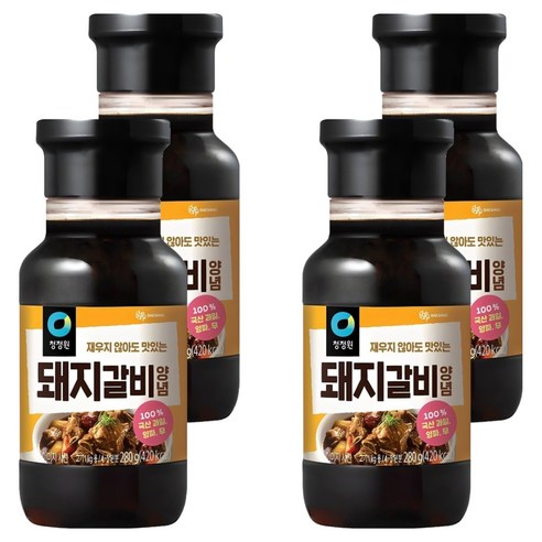 청정원 전통 돼지갈비양념, 280g, 4개