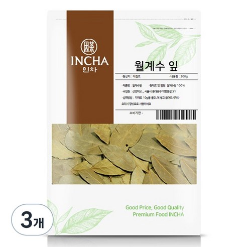 인차 수입 월계수잎, 200g, 1개입, 3개