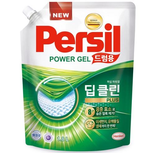 퍼실 파워젤 딥클린 플러스 드럼 리필, 1.8L, 1개
