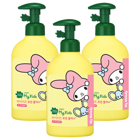 그린핑거 마이키즈 산리오 로션플러스, 320ml, 3개