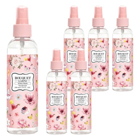 부케가르니 리프레쉬 화이트머스크 스프레이 데오드란트, 200ml, 6개