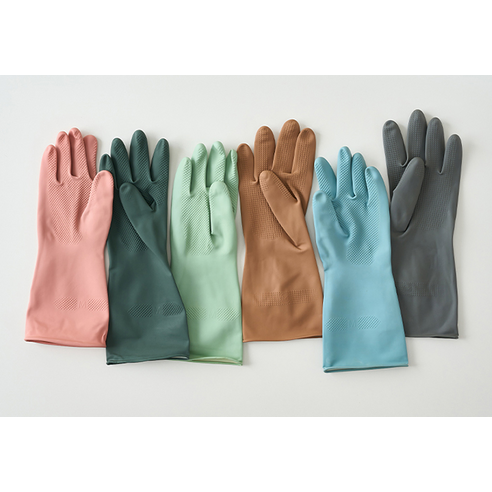 손 보호, 가정 청소, 핑크 라텍스 고무장갑