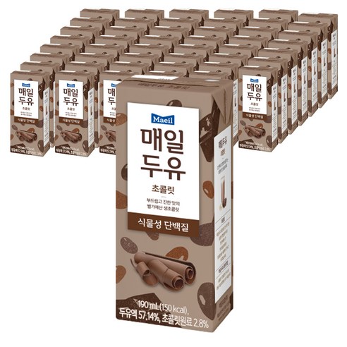 매일유업 매일두유 초콜릿, 190ml, 48개