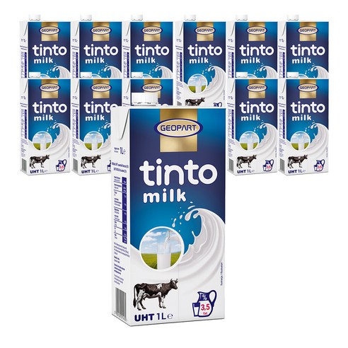 틴토 멸균 우유, 12개, 1L