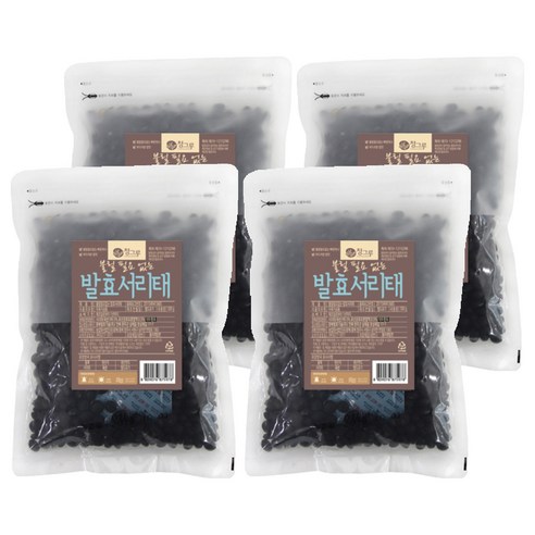 청그루 불릴 필요없는 발효 서리태, 500g, 4개