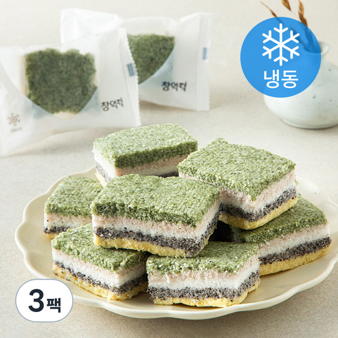 창억떡 무지개설기 10입 (냉동), 500g, 3개