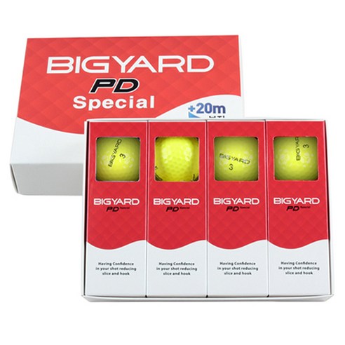 넥센 빅야드 파워디스턴스 스페셜 플러스 20미터 골프공 2피스 12p, 그린, 12개입, 1개