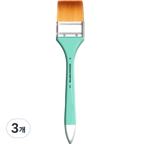 어썸페인팅 다용도 백붓 배경붓 납작붓 넓은붓 LONG WIDE, 4호(60mm), 3개