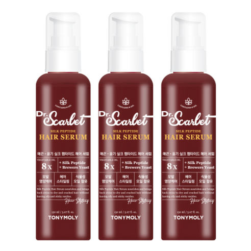 토니모리 닥터 스칼렛 실크 펩타이드 헤어세럼, 3개, 150ml