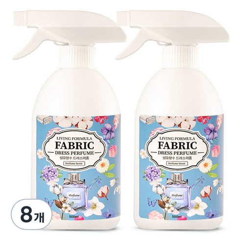 생활공식 섬유향수 드레스 퍼퓸 냄새제거 섬유탈취제, 500ml, 8개