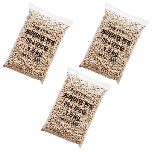 편백아트 프리미엄 편백 미니 큐브칩 혼합색상, 1.5kg, 3개