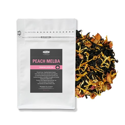 프리미어스티 루즈티 파우치 피치 멜바 홍차, 100g, 1개입, 1개