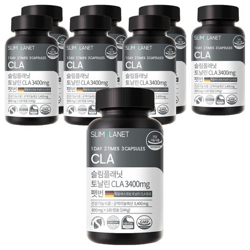 슬림플래닛 토날린CLA 3400mg 팻번, 180정, 8개
