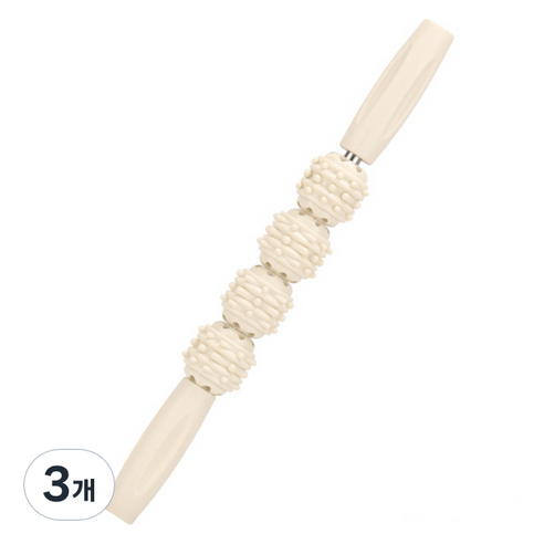 피어니스트 종아리 롤러 스틱 38cm, 아이보리, 3개