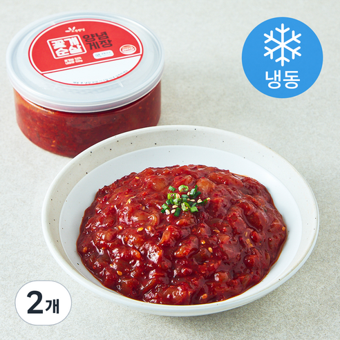초록햇살 꽃게순살 양념게장 (냉동), 150g, 2개