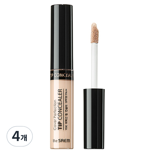 더샘 커버 퍼펙션 팁 컨실러 6.5g, 라이트 베이지, 4개