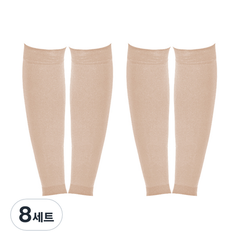 블럭마트 종아리 압박스타킹 베이지 세트, 8세트