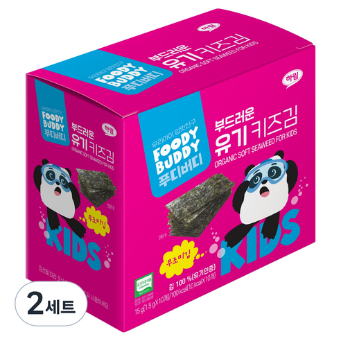 푸디버디 부드러운 유기 키즈김 1.5g x 10개입, 2세트, 유기원초