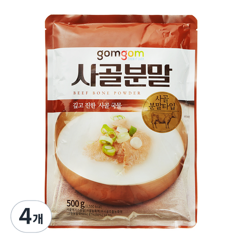 곰곰 사골 분말, 500g, 4개