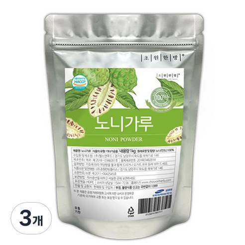 초원한방플러스 노니가루, 3개, 1kg