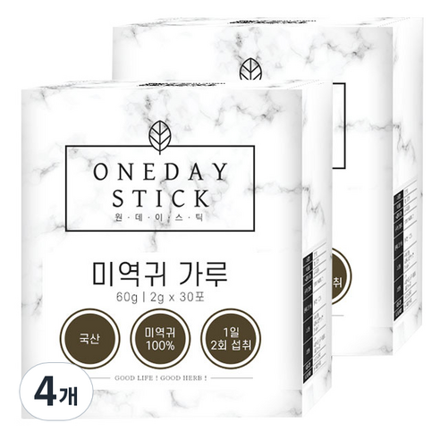 굿허브 원데이스틱 미역귀 분말 가루 스틱 30p, 4개