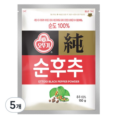 오뚜기 순후추, 150g, 5개