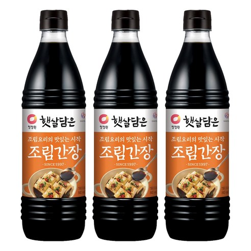 청정원 햇살담은 조림간장, 840ml, 3개