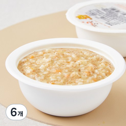 짱죽 중기 8개월 부터 이유식 죽, 혼합맛(한우 / 테프), 200g, 6개