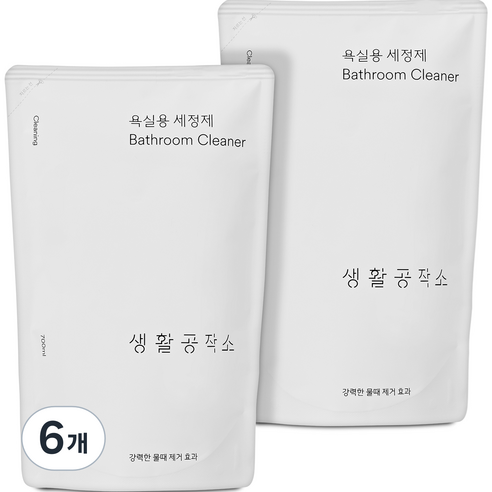 생활공작소 욕실용 세정제 리필, 700ml, 6개