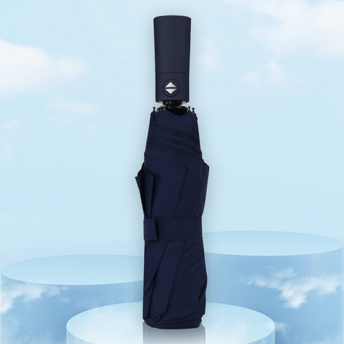  미다미 요니 블랙 새틴 슬림 리본 청순 집게핀 여성패션 딥톡 다미타니 원터치 3단 양산 겸용 우산 DTU001