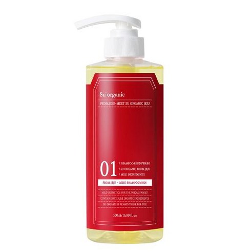 수오가닉 프롬 제주 와인 샴푸워시, 500ml, 1개