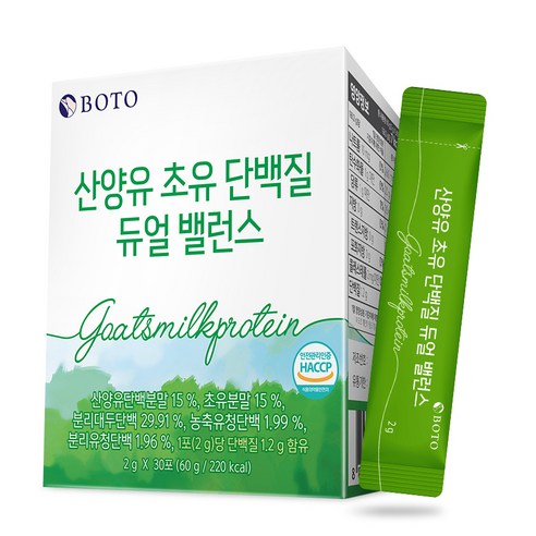보뚜 산양유 초유 단백질 듀얼 밸런스 30p, 1개, 60g