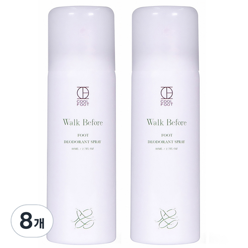 쿨풋 휴대용 발냄새 제거제, 1개입, 8개, 80ml