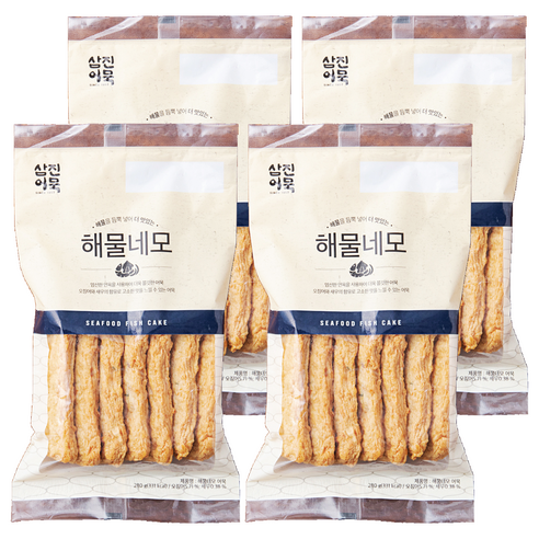 삼진어묵 해물네모 어묵, 280g, 4개