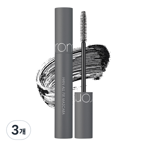 롬앤 한올 픽스 마스카라 7g, V01 볼륨 블랙, 3개
