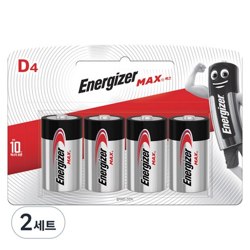 에너자이저 맥스 D 건전지, 4개입, 2세트