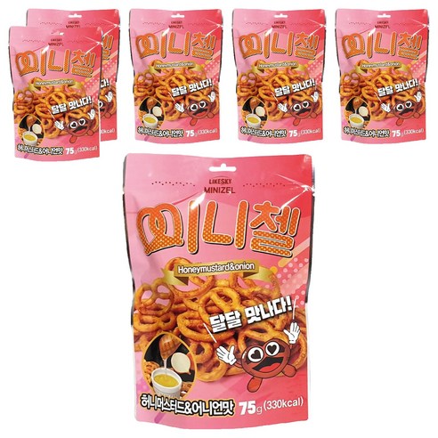 하늘처럼 미니 프레첼 허니머스터드 앤드 어니언, 6개, 75g