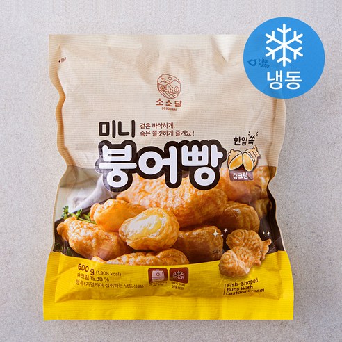 소소담 슈크림 미니 붕어빵 (냉동), 600g, 1개