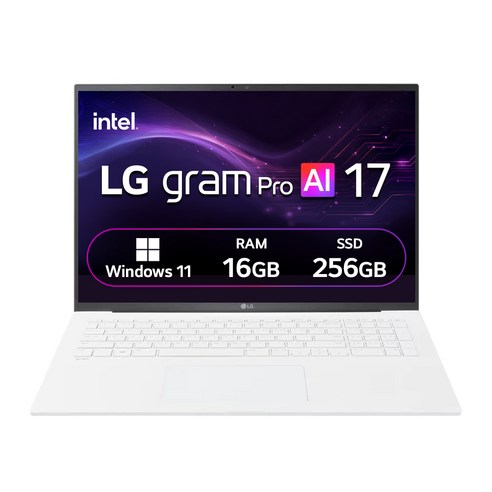 LG전자 2025 그램 Pro AI 17 WQXGA 코어Ultra5 애로우레이크, 에센스화이트, 256GB, 16GB, WIN11 Home, 17Z90TP-GA5CK