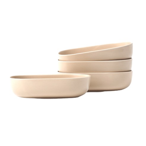 보울보울 레트로라인 오발볼 18cm, 카라멜베이지, 4개입