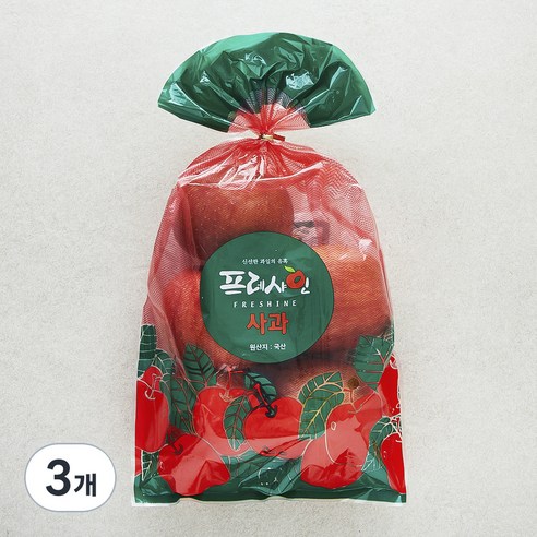 프레샤인 사과, 1kg(소과, 6입내), 3봉