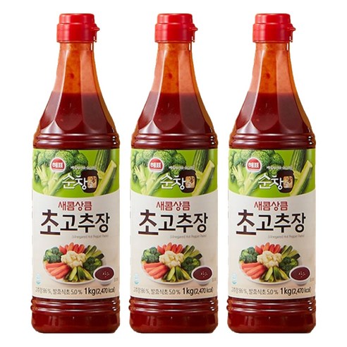 해표 순창 궁 새콤상큼 초고추장, 1kg, 3개