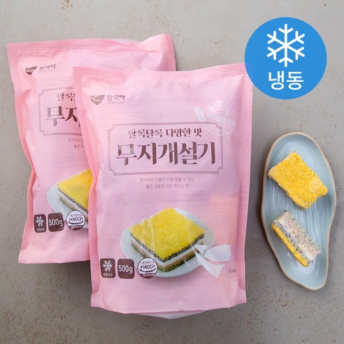 창억떡 무지개설기 10입 (냉동), 500g, 2팩