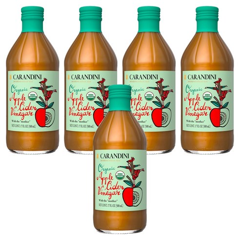카란디니 유기농 사과식초, 500ml, 5개