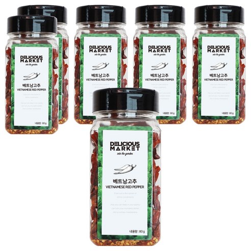 딜리셔스마켓 베트남 고추, 80g, 6개