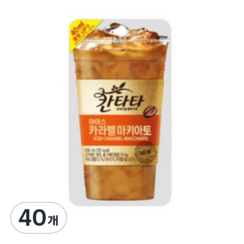 칸타타 아이스 카라멜마키아토 파우치, 230ml, 40개