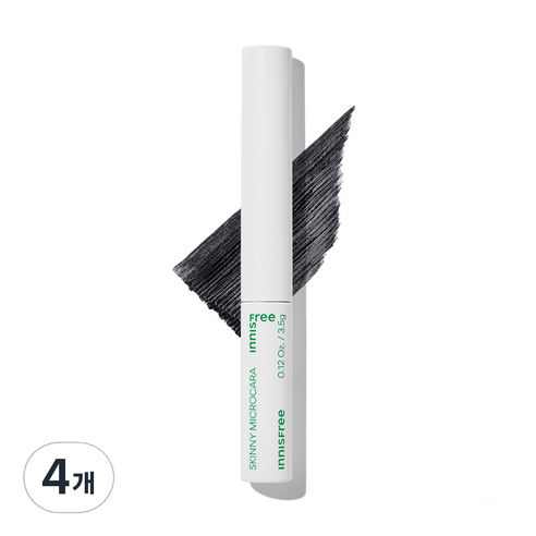 이니스프리 New 스키니 꼼꼼카라 마스카라 3.5g, 블랙, 4개
